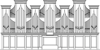 Rendering of Saint John’s Abbey Organ Builders Opus 1, St. Michael the Archangel Catholic Church, Leawood, Kansas