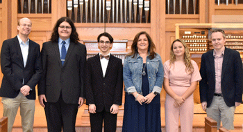 Jens Korndörfer, Michael Guarneiri, Daniel Colaner, Jan Jones Brown (daughter of Joyce Jones), Abigail Crafton, and Eugene Lavery (photo credit: Julia Dokter)