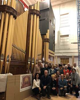 Baton Rouge church members at the Casavant factory