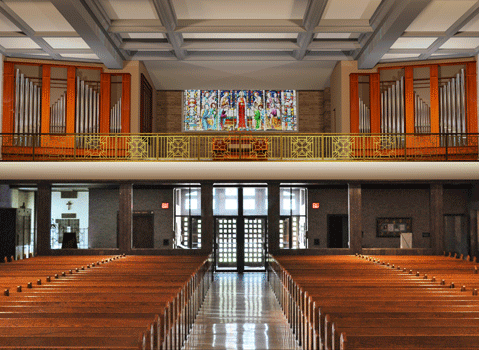 Berghaus conceptual illustration, Church of the Blessed Sacrament, Wichita, Kansas