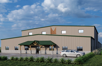 A rendering of the new Buzard facility
