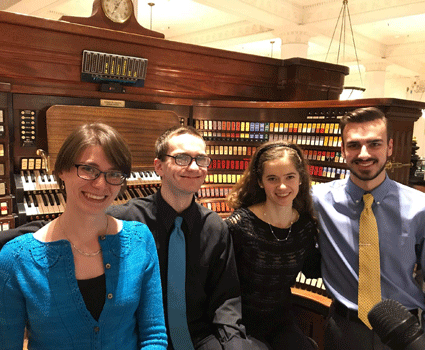 Curtis organ students at the Wanamaker