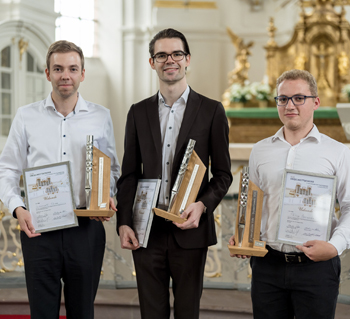 Second International Feith Organ Competition winners: Lennart Pries, Jannik Schroeder, Filip Šmerda