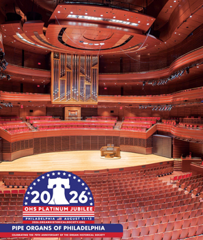 Organ Historical Society 2026 calendar