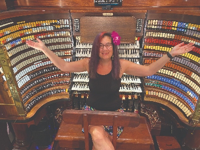 Dorothy Papadakos at the Wanamaker Organ