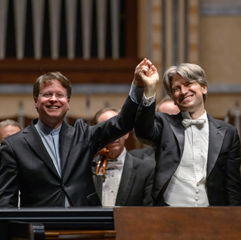 Paul Jacobs and Daniele Rustioni (photo credit: Yevhen Gulenko)