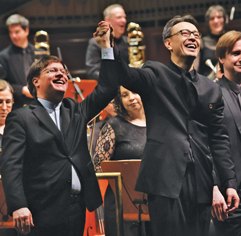 Paul Jacobs and Ken-David Masur (photo credit: Jonathan Kirn)