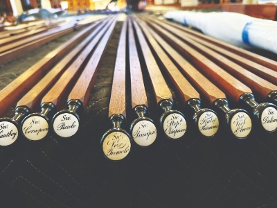 drawknobs of the Erben organ