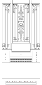 Sketch of M. P. Rathke, Inc., Opus 13, Trinity Lutheran Church, Terre Haute, Indiana