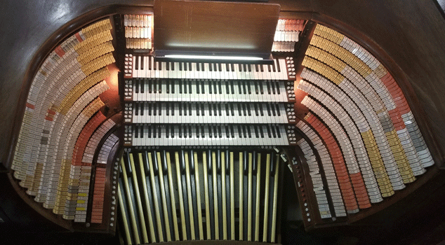U.S. Military Academy, West Point, NY, Cadet Chapel organ console