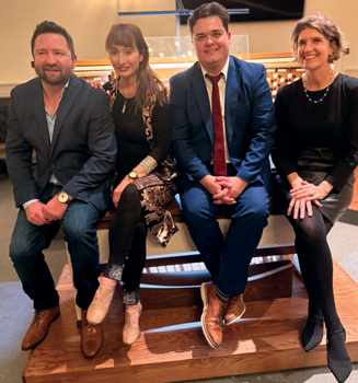 Participants in Potomac program: Josh Dove, managing director, Viscount Organs USA; Carol Williams; Samuel Gray; Reverend Emily D’Andrea, senior pastor