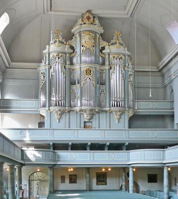 1739 Johann Christoph Wiegleb organ at St.  Gumbertus Church in Ansbach, Germany