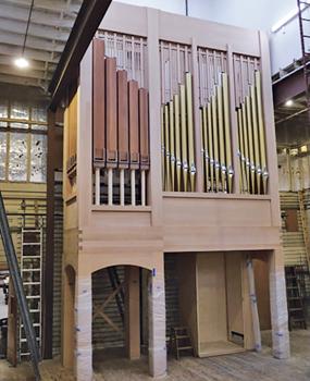 Antiphonal organ in the Holtkamp shop