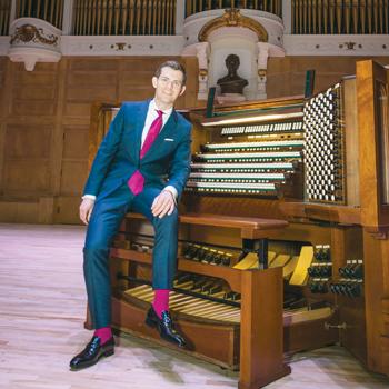 James Kennerley at the console of the Kotzschmar Organ, Merrill Auditorium, Portland, Maine (photo credit: Jill Brady)