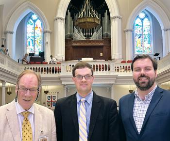 Murray Somerville, Thomas Heidenreich, and Nicholas Quardokus, at St. Matthew’s Lutheran Church