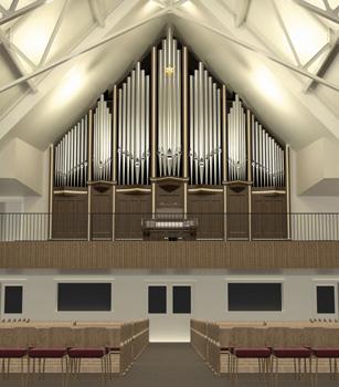 First Lutheran Church, Cedar Rapids, Iowa, computer rendering