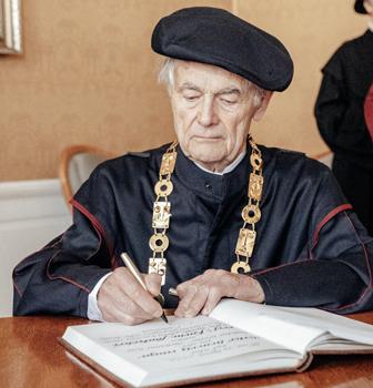 Karel Paukert receives his honorary doctoral degree in Prague, Czech Republic