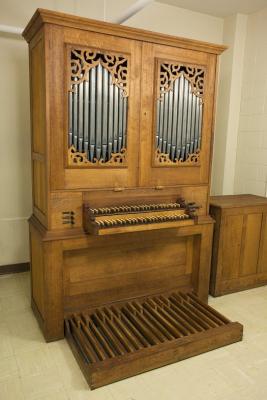 Circa 1976 Flentrop practice organ, Westminster Choir College, Princeton, New Jersey (photo credit: Daryl Robinson)
