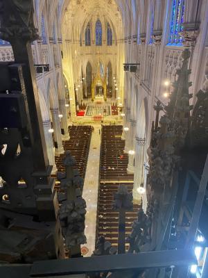 St. Patrick's Cathedral from inside the organ case (photo credit: John Bishop)