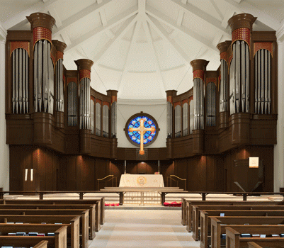 St. George’s Episcopal Church, Nashville, Tennessee, rendering of Buzard organ façade