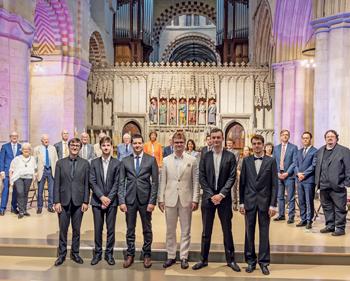 Prizewinners (front row): Grant Smith, Alexis Grizard, Ádám Tabajdi, Aleksanteri Wallius, Bernard Hauk, Andoni Andrada (photo credit: Stephen Boffey)