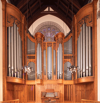 Austin organ, Trinity College Chapel, Hartford, Connecticut (photo credit: Len Levasseur)