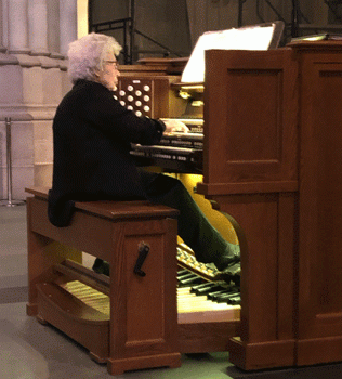 Wilma Jensen at Cathedral of St. John the Divine, New York City (photo credit: James Mellichamp)