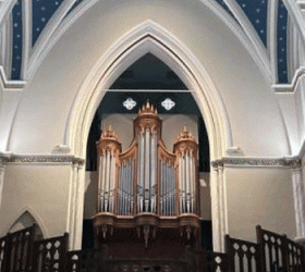 Bedient organ, St. John the Baptist Cathedral, Charleston (photo credit: David W. Hunt)